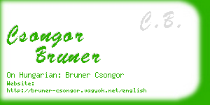 csongor bruner business card
